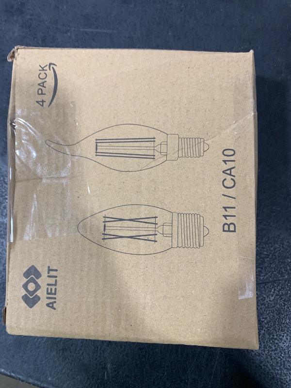 Photo 1 of Dimmable LED Candle Light Bulb, AIELIT Vintage 2W B11 E26 LED Candelabra Bulbs 25 Watt Equivalent for Hotel Bedroom Entryway Chandelier Pendant Lights Wall Sconce Beside Lamp, Soft White 3000K, 4 Pack