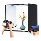 Photo 1 of Photo Box, PULUZ 24"x24" Photo Studio Light Box for Photography Portable Large Lightbox Photo Booth Kit with 6 Colors Photo Backdrops-Dimmable 120pcs LED Beads, 5500K Lighting, US Plug

