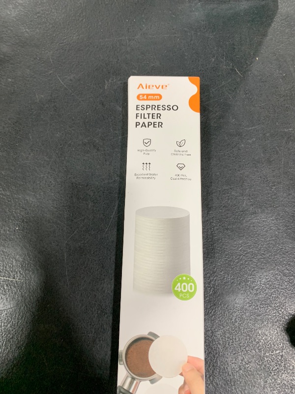 Photo 1 of Aieve Espresso Paper Filter Compatible with Breville Barista Coffee Maker, 54 mm Portafilter Paper Filter Puck Screen Espresso Accessories (400 Pcs)