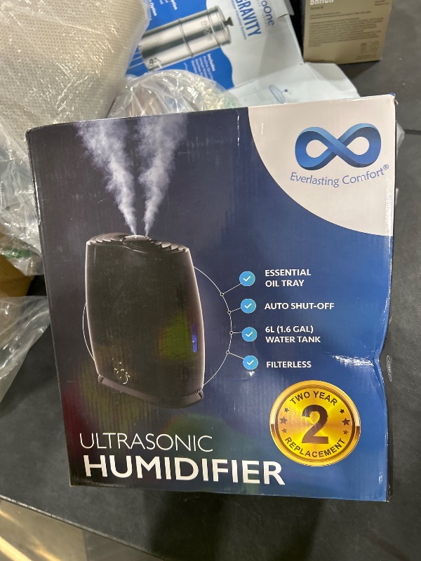 Photo 1 of Everlasting Comfort Cool Mist Humidifiers for Bedroom 6L - Humidifier Large Room No-Filter, Quiet Air Humidifier for Plants, Allergies, Dry Skin, Congestion, 50 Hr Run Time