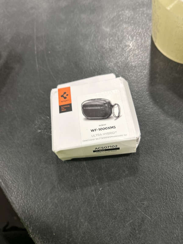 Photo 1 of Spigen Ultra Hybrid Designed for Sony WF-1000XM5 Case Cover (2023) - Jet Black