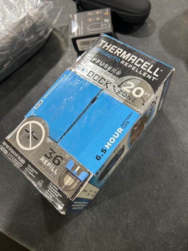 Photo 1 of Thermacell Mosquito Repellent E-Series Rechargeable Repeller; Patio Shield 20’ Mosquito Protection Zone; Includes 36-Hr Repellent Refill; No Flame or Scent; Bug Spray and Bug Zapper Alternative