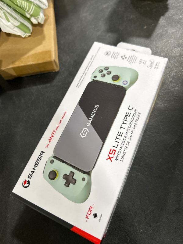 Photo 1 of GameSir X5 Lite Mobile Gaming Controller for Android, iPhone 15/iPhone 16 Series, iPad Mini 6/7(USB-C), Type-C Phone Controller with Hall Effect Sticks, Turbo Function for Call Of Duty, Genshin Impact, Minecraft, Plug and Play Gamepad(Wasabi)