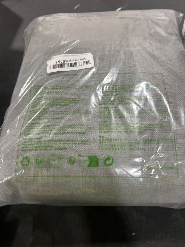 Photo 1 of ONLY 1 PANEL -------------------------------------------------NICETOWN 100% Absolutely Blackout Linen Curtains with Thermal Insulated White Liner, Dove Grey, W62, 1 Pieces, Noise Reducing Textured Linen Look Curtains for Windows 90 inch Length for Classro