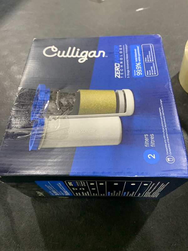 Photo 1 of Culligan with ZeroWater Technology Replacement Filter 2-Pack, 5-Stage Advanced Water Filter – IAPMO Certified to Reduce Lead, Total PFAS (Forever Chemicals), Mercury, Fluoride, and Chlorine