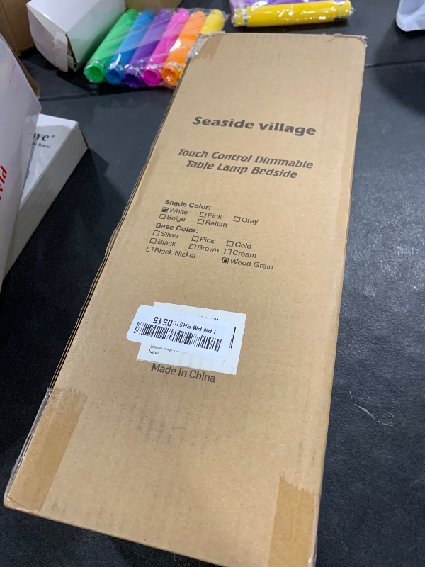 Photo 1 of 3-Way Dimmable Table Lamp, Touch Control Nightstand Lamp with White Lampshade, Gold Modern Bedside Touch Lamp Simple Side Table Lamp Night Light for Bedroom Living Room Kitchen, LED Bulb Included