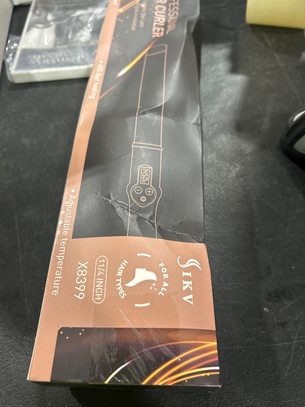 Photo 1 of 1 1/4 Inch Curling Wand Ceramic Long Barrel,1.25 Inch Curling Wand Iron for Long Hair,Dual Voltage Hair Curling Wand