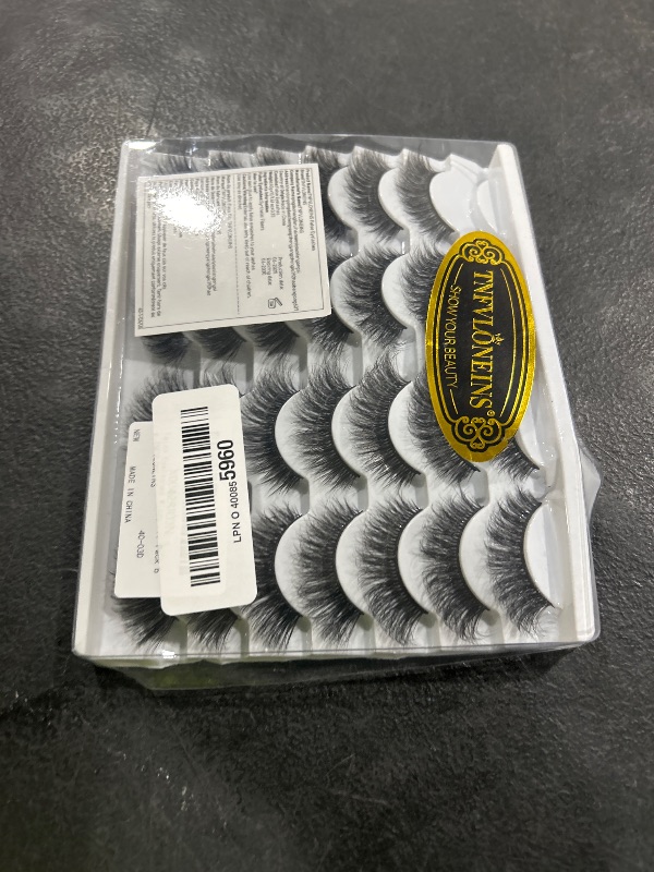 Photo 1 of False Eyelashes Wispy Lashes Natural Fake Eyelashes Cat Eye Lashes that Look Like ExtensionsMink Lashes Pack by TNFVLONEINS