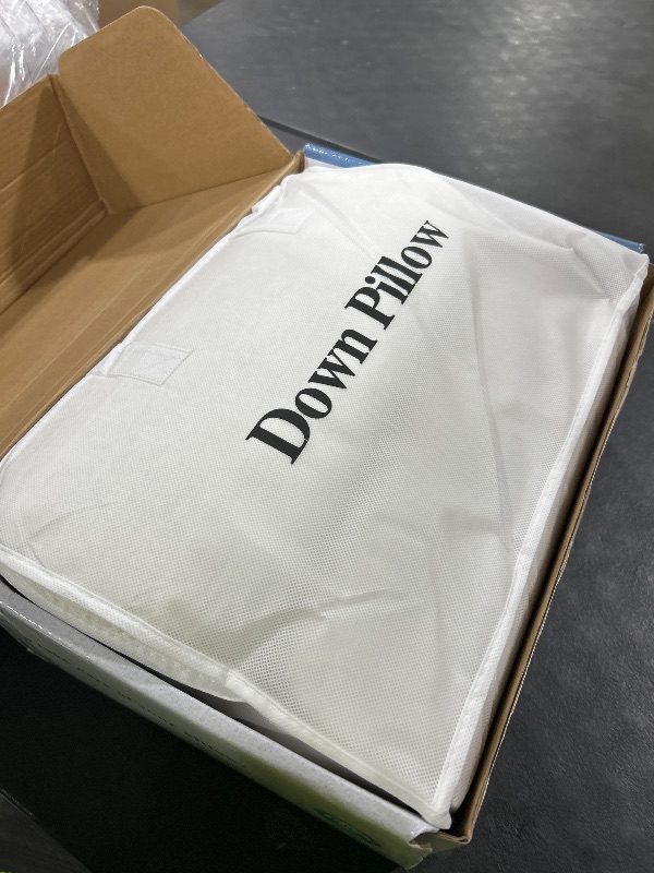 Photo 1 of AiAngu Canadian Luxury Goose Down Pillow Queen Size - 900 Fill Power, 100% Cotton with Teflon Shell- Ultra Comfort Sleep Pillows - Bed Pillows for Back, Stomach, Side Sleeper(White,Queen(Pack of 2))