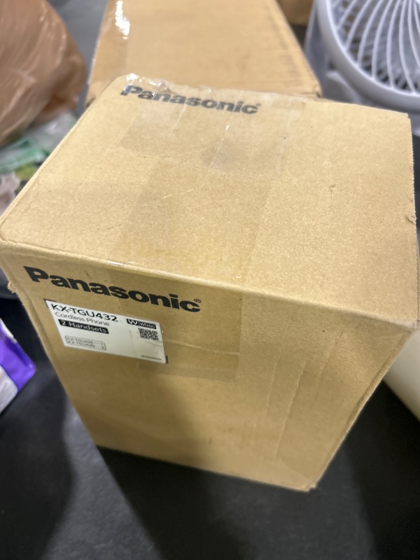 Photo 1 of Panasonic Cordless Phone, Easy to Use with Large Display and Big Buttons, Flashing Favorites Key, Built in Flashlight, Call Block, Volume Boost, Talking Caller ID, 2 Cordless Handsets - KX-TGU432W