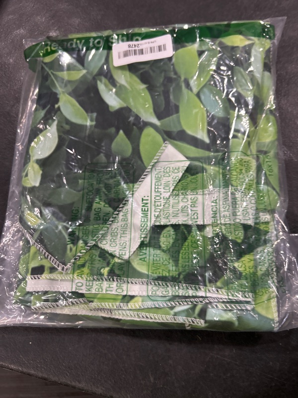 Photo 1 of Green Leaves Backdrop - Nature Greenery Polyester Photography Background for Birthday Wedding Decor Soft Fabric Wall Banner | Baby Shower, Safari, Dinosaur Theme Photo Booth(7x5.5ft)
