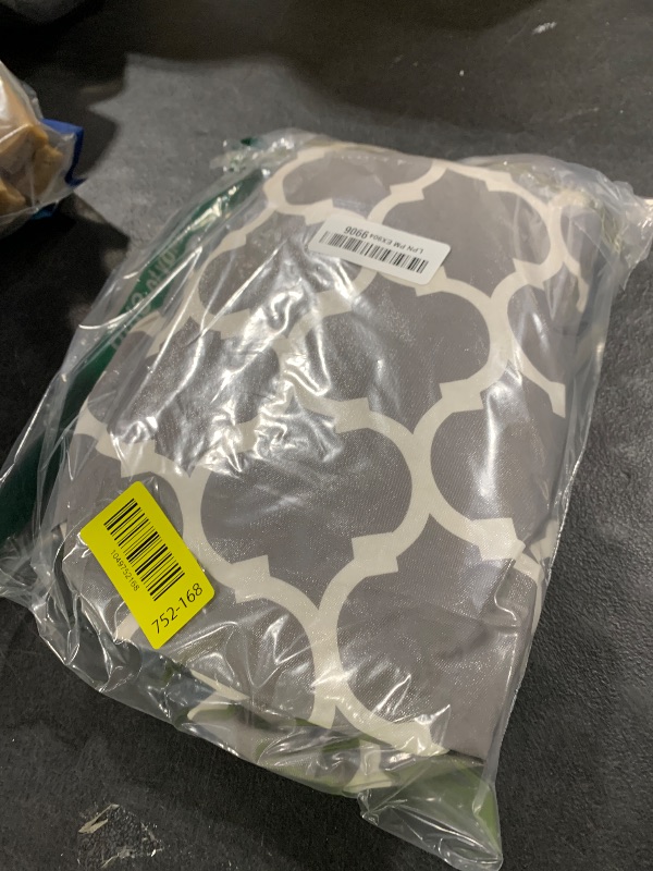 Photo 1 of Smiry Round Picnic Tablecloth, Waterproof Elastic Fitted Table Covers for 36" - 44" Tables, Wipeable Flannel Backed Vinyl Tablecloths for Camping, Indoor, Outdoor, Grey & White