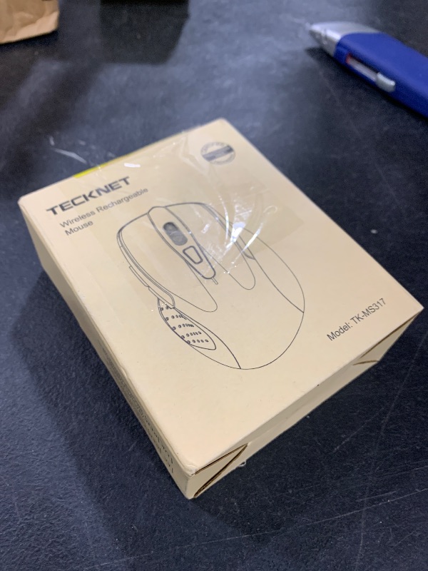 Photo 1 of TECKNET Rechargeable Jiggler Wireless Mouse (BT5.0/3.0 & 2.4G) 4800 DPI Silent USB A & Bluetooth Mouse 6 Buttons, Wide Compatibility - Black