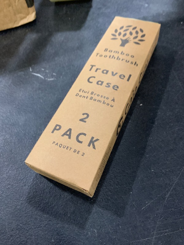 Photo 1 of Gaia Guy Bamboo Toothbrush Travel Case 2 Pack - Portable Bamboo Toothbrush Holder Great For Plastic-Free Travel, Camping and Zero Waste Living
