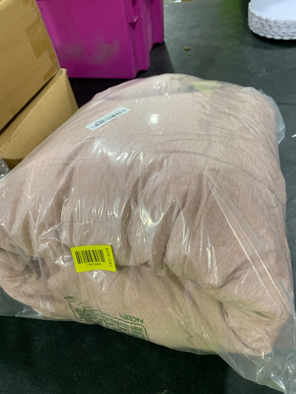Photo 1 of Bedsure Queen Comforter Set - Dusty Rose Soft Bedding for All Seasons, Cationic Dyed Bed Set, 3 Pieces, 1 Queen Size Comforter (90"x90") and 2 Pillow Shams (20"x26"+2")
