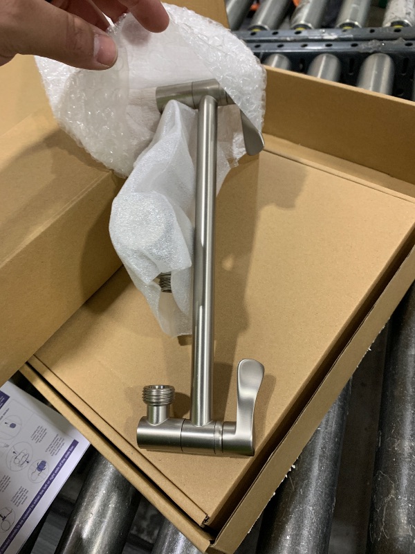 Photo 1 of Veken 10" Luxurious Brushed Nickel All Metal Rain Shower Head with Handheld Spray Combo, High Pressure Rainfall Square Shower Heads with Extension Arm, Wide Dual Showerhead, Bathroom Accessories