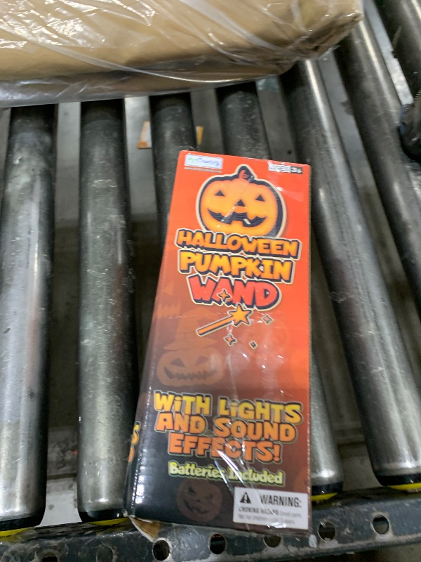 Photo 1 of ArtCreativity Light-Up Halloween Pumpkin Magic Wand Toy with Sound, Jack-O-Lantern Light Up Toys for Kids, with Light Up & Spinning & Sound Effects, for Kids, Halloween Party Favor