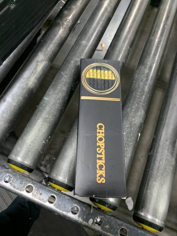 Photo 1 of 10 Pairs Fiberglass Chopsticks, GLAMFIELDS Reusable Japanese Chinese Korea Chop Sticks Dishwasher Safe, Non-slip, 9 1/2 inches Gold