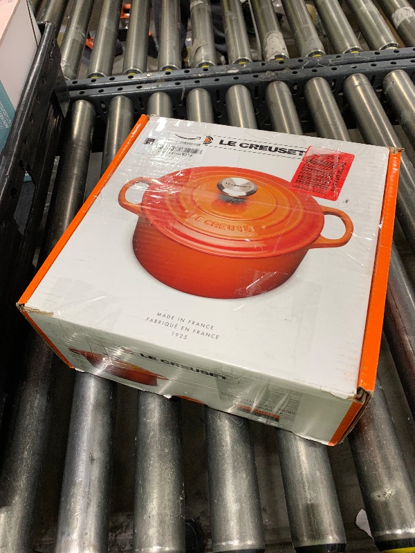 Photo 1 of  Le Creuset Enameled Cast Iron Signature Round Dutch Oven, 7.25 qt., Flame 