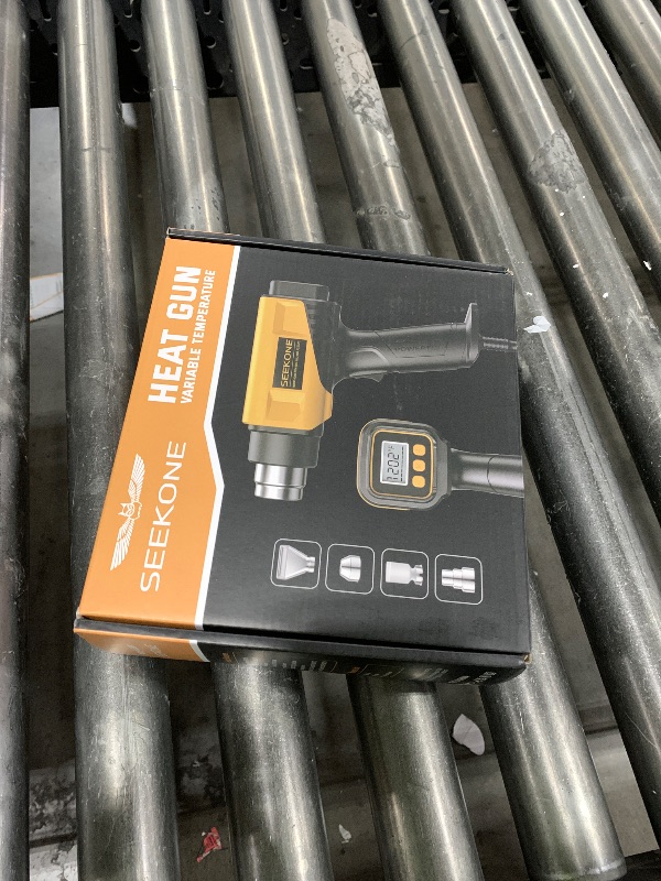 Photo 1 of SEEKONE 1800W Heat Gun with LCD Digital Display Compact Design Hot Air Gun Variable Temperature Control 122?-1202??50?- 650??with Memory Function and 4 Nozzles for Crafts, Vinyl Wrap, Shrink Tubing