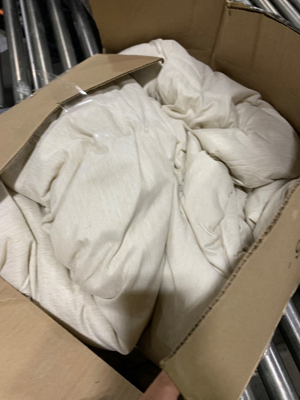 Photo 1 of Bedsure Oversized King Comforter Set - Beige Soft Bedding for All Seasons, Cationic Dyed Bed Set, 3 Pieces, 1 Oversized King Size Comforter (120"x98") and 2 Pillow Shams (20"x36"+2")