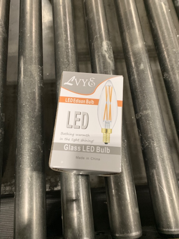 Photo 1 of E12 LED Bulb 8W,100 watt Equivalent, Dimmable Candelabra Led Light Bulbs,Chandelier Light Bulbs 2700K Warm White,850lm Edison Bulb 4.85In,4-Pack.