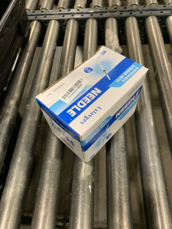 Photo 1 of 100 Pack Disposable 3ml/cc Lab Syringes with 23Ga 1 Inch Needle Luer Lock, Individually Sealed Packed