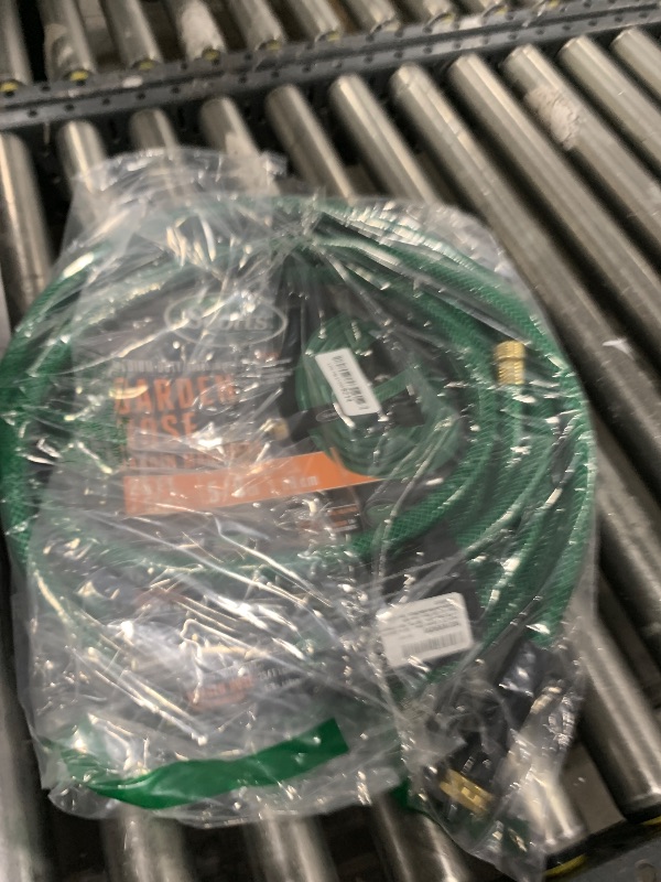 Photo 1 of Scotts 25 ft. Garden Hose – 5/8 in. Diameter, 4-Ply Construction, 300 PSI, High-Pressure, Easy-to-Coil Water Hose with Crush-Resistant Couplings, Easy to Connect for Lawn and Garden Use