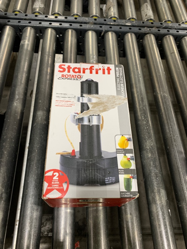 Photo 1 of Starfrit Rotato Express Electric Peeler - 2 Spare Blades - Safe & Easy to Use - Effortlessly Peels Vegetables and Fruit