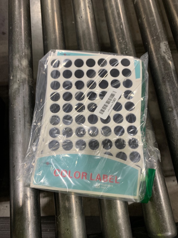 Photo 1 of 1050 PCS 3/4 Inch Round Color-Code Dot Stickers, Color Coded Circle Stickers for Classroom, Office (Black)