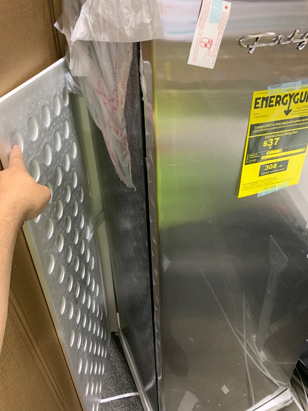 Photo 1 of Frigidaire Upright Freezer, 6.5 cu. ft., Deep Freeze, Vinyl Coated Metal with Wire Shelving, Compact for Kitchen, RV, Dorm, Cabin, and Trailer, Platinum Design Series, Silver - 21D x 23W x 56H