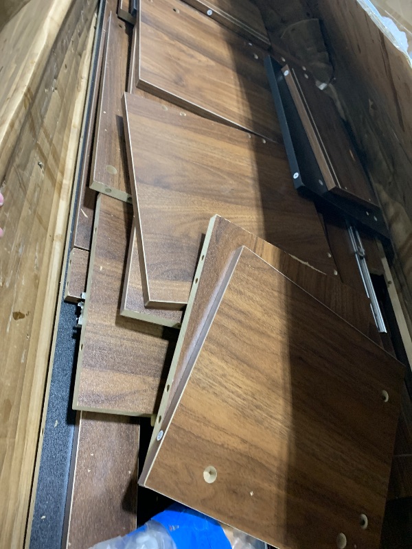 Photo 1 of Merax 47.2" Rectangular Sliding Top Coffee Table, with 2 Drawers and 2 Hidden Storage for Living Room, Walnut