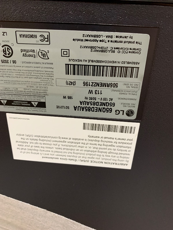 Photo 1 of LG 65-Inch Class QNED evo AI QNED85A Series Mini LED 4K Smart TV w/AI Picture, AI Sound, HDR10, AI Super Upscaling 4K, Filmmaker Mode, Wow Orchestra, Alexa Built-in (65QNED85AUA, 2025)