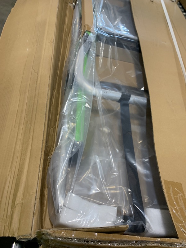 Photo 1 of Little Giant Ladders Little Giant Ladder Systems Safety Cage 2.0, M4, 4ft Enclosed Platform, Ladder with Adjustable Outriggers, Fiberglass, Type 1AA, 375 lbs Weight Rating, (19704-146), Hi-viz Green