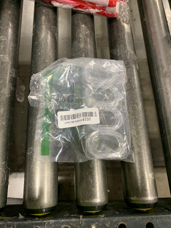 Photo 1 of Plastic Shower Curtain Rings Hooks for Bathroom Shower Window Rod (Clear 12 Pack)