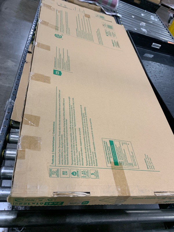 Photo 1 of Lithonia Lighting STAKS 2X4 ALO6 SWW7 LL Stack LED Troffer Downlight with 3000 to 5000 Adjustable Lumens and 3500 to 5000K Switchable CCT, 2 Feet by 4 Feet, White