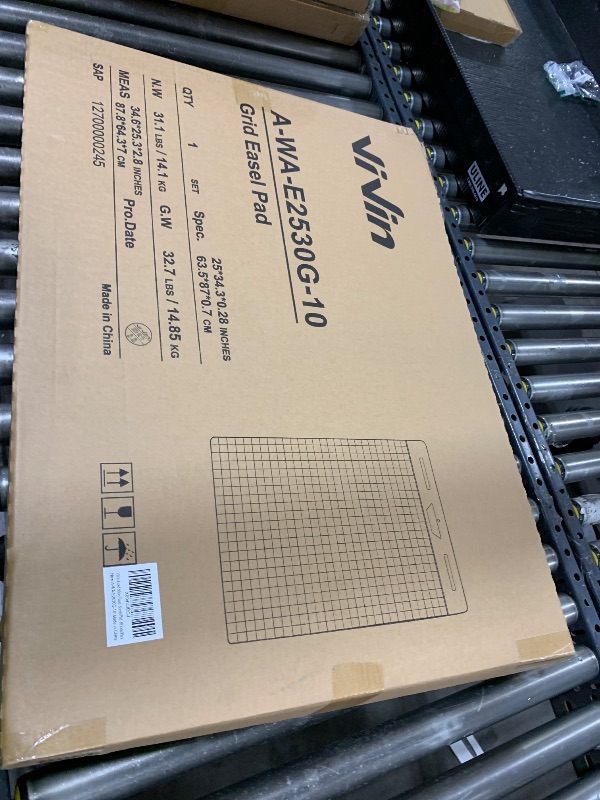 Photo 1 of ViVin Grid Sticky Easel Pad, 25 x 30 Inches Flip Chart Paper for Teachers and Students, Large Self Stick Easel Paper for School & Office, 30 Sheets/Pad, 10 Pads/Pack