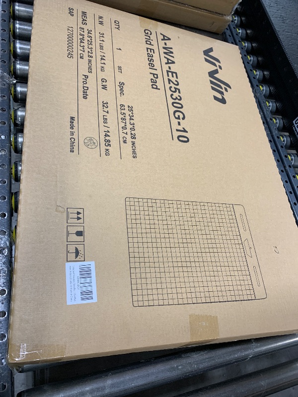 Photo 1 of ViVin Grid Sticky Easel Pad, 25 x 30 Inches Flip Chart Paper for Teachers and Students, Large Self Stick Easel Paper for School & Office, 30 Sheets/Pad, 10 Pads/Pack