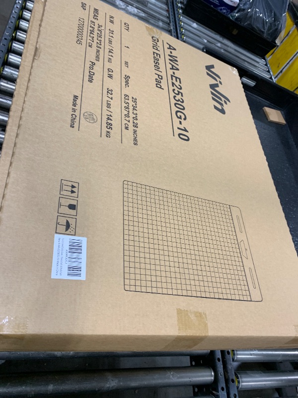 Photo 1 of ViVin Grid Sticky Easel Pad, 25 x 30 Inches Flip Chart Paper for Teachers and Students, Large Self Stick Easel Paper for School & Office, 30 Sheets/Pad, 10 Pads/Pack