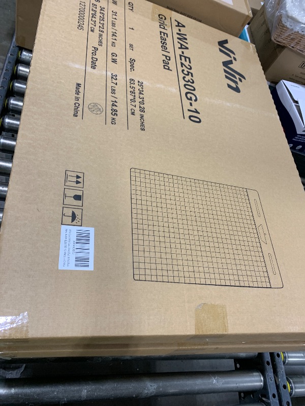 Photo 1 of ViVin Grid Sticky Easel Pad, 25 x 30 Inches Flip Chart Paper for Teachers and Students, Large Self Stick Easel Paper for School & Office, 30 Sheets/Pad, 10 Pads/Pack