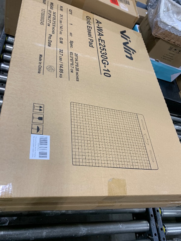 Photo 1 of ViVin Grid Sticky Easel Pad, 25 x 30 Inches Flip Chart Paper for Teachers and Students, Large Self Stick Easel Paper for School & Office, 30 Sheets/Pad, 10 Pads/Pack