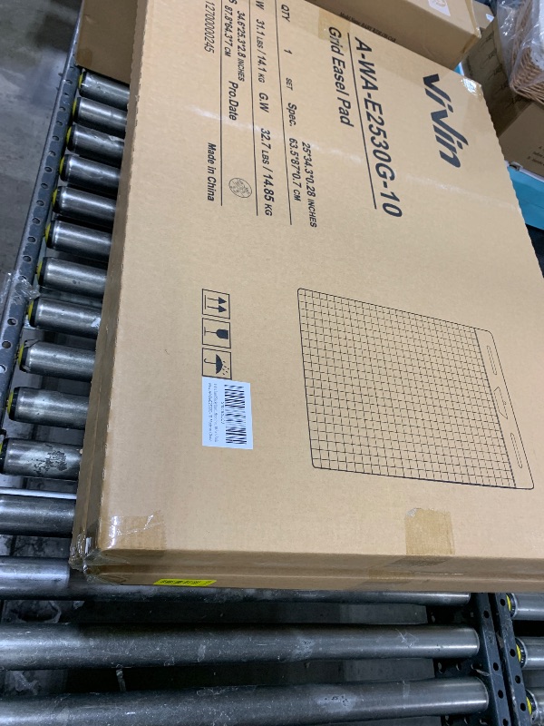 Photo 1 of ViVin Grid Sticky Easel Pad, 25 x 30 Inches Flip Chart Paper for Teachers and Students, Large Self Stick Easel Paper for School & Office, 30 Sheets/Pad, 10 Pads/Pack