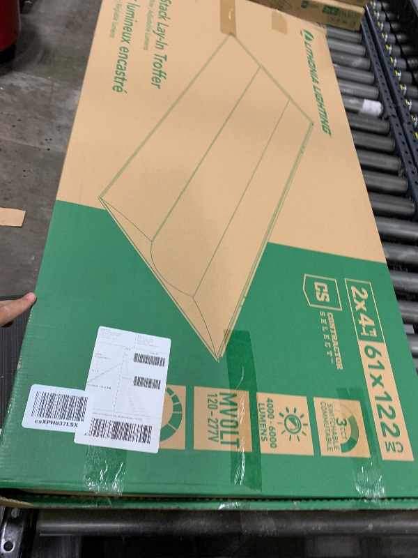 Photo 1 of Lithonia Lighting STAKS 2X4 ALO6 SWW7 LL Stack LED Troffer Downlight with 3000 to 5000 Adjustable Lumens and 3500 to 5000K Switchable CCT, 2 Feet by 4 Feet, White