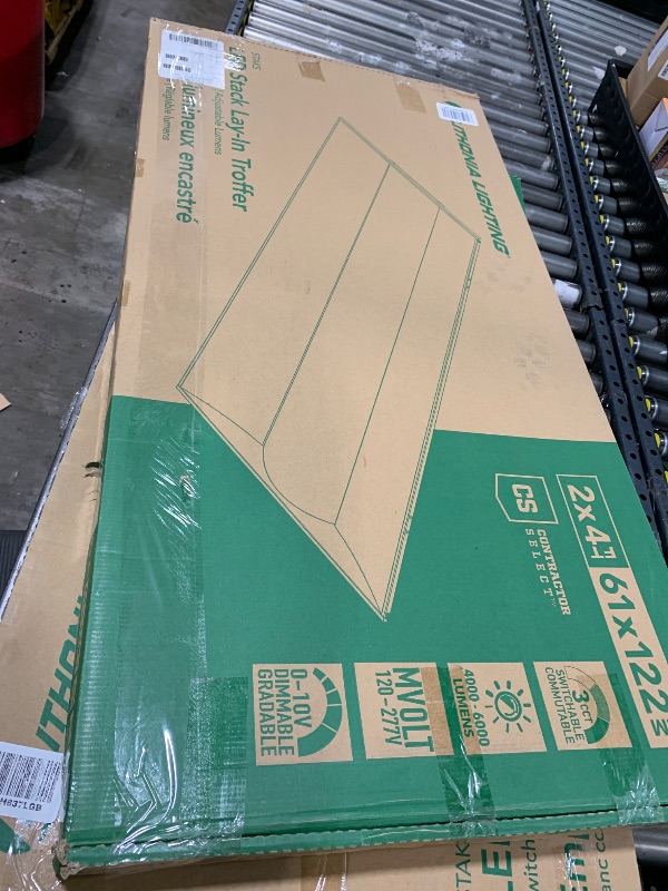 Photo 1 of Lithonia Lighting STAKS 2X4 ALO6 SWW7 LL Stack LED Troffer Downlight with 3000 to 5000 Adjustable Lumens and 3500 to 5000K Switchable CCT, 2 Feet by 4 Feet, White