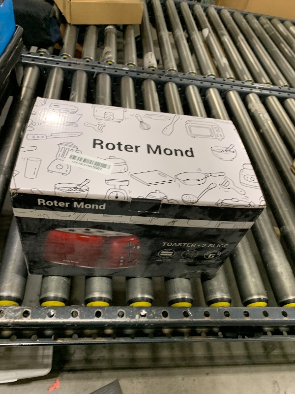 Photo 1 of Roter Mond 2 Slice Toaster Retro Stainless Steel with Bagel, Cancel, and Defrost Functions, 6 Bread Shade Settings, Extra Wide Slots and Removable Crumb Tray, Orange