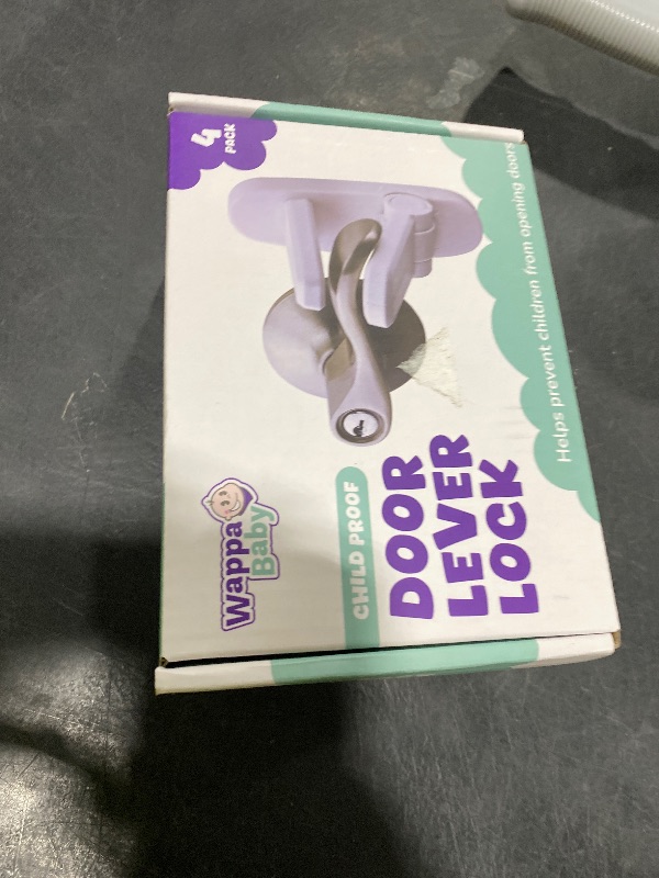 Photo 1 of Door Lever Locks (4 Pack) - Prevents Toddlers from Opening Doors - Durable ABS with 3M Adhesive - Easy One-Hand Operation for Adults, No Tools Needed