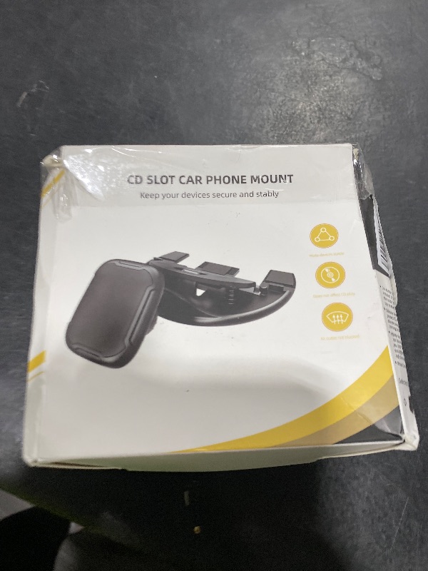 Photo 1 of Car Phone Holder for CD Slot, Cell Phone Mount for CD Player, Magnetic or One Button Release, Silicone Pad Protection and 360° Rotation, Compatible with All iPhone, Android, Smartphones
