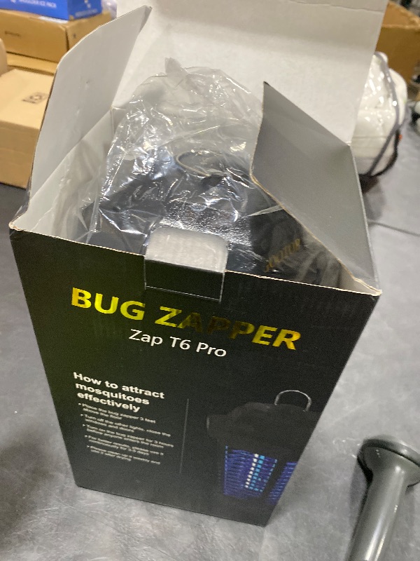 Photo 1 of GOOTOP Bug Zapper Outdoor, Mosquito Zapper, 3 Prong Plug in Electric Fly Zapper, Mosquito Killer, Fly Traps, Flying Insects Zapper Indoor Outdoor 90-130V, 4200V, ABS Plastic Outer (Black)