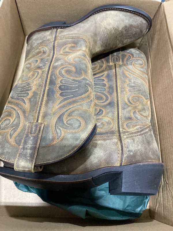 Photo 1 of Laredo Womens Bridget Embroidered Round Toe Casual Boots Mid Calf Low Heel 1-2" - Brown - Size 6 B