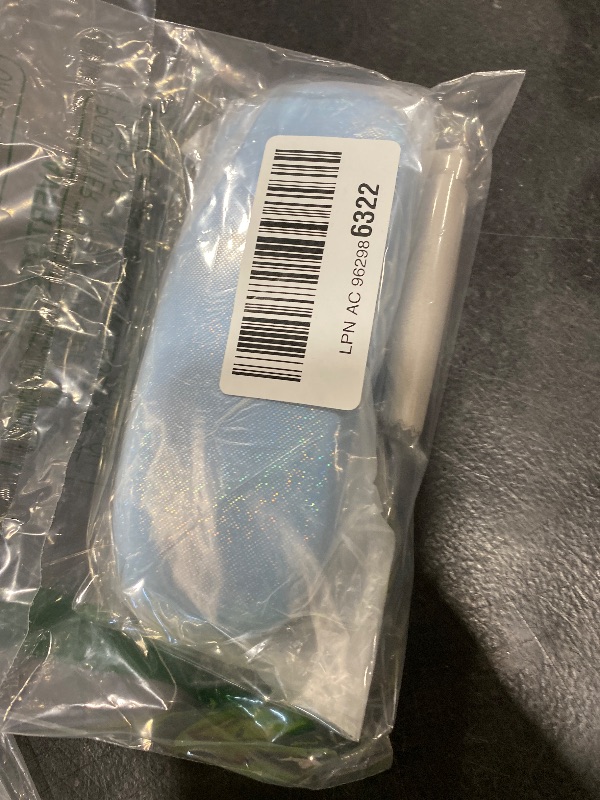 Photo 1 of Joyberg Glasses Case, 2 Pack Eyeglass Case with Cleaning Cloth, Sparkling Shiny Glasses Case Hard Shell Fits Most Glasses (Blue)